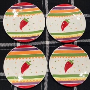 Set of “Salsa” salad/dessert plates